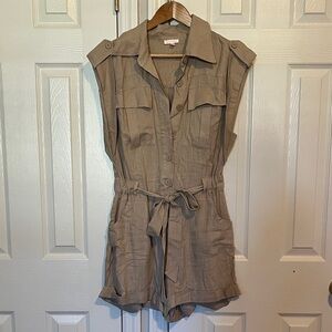 Stylish Tan Linen Jumpsuit for Women